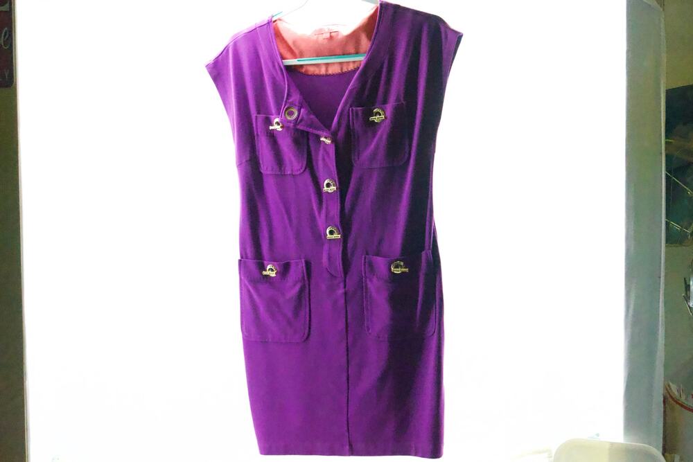 Ivanka Trump women’s Small purple button down tank dress.